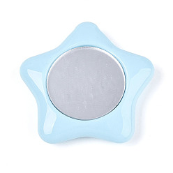 Светло-Голубой Подвески из непрозрачного акрила и стекла, звезда, Небесно-голубой, 52x54x11 мм, отверстие : 3.8 мм
