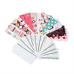 Star Reusable Plastic Budget Envelopes for Cash Savings, with Budget Sheets, Label Stickers, Mixed Color, Star Pattern, 79x180x0.5mm