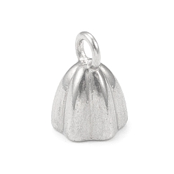 Edelstahl Farbe Anlaufgeschützt 304 Charms aus Edelstahl, Samenkapsel von Lotus, Edelstahl Farbe, 7.5x5 mm, Bohrung: 1.4 mm