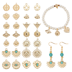 Золотой 28 шт 14 подвески из цинкового сплава, cmолой, разнообразные, золотые, 11~22x12~20x1.5~3 мм, отверстие : 1.4~3 мм, 2 шт / стиль