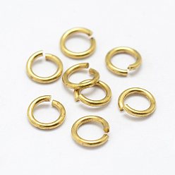 Без Покрытия Латунные кольца прыжок открыт, без никеля , сырой (без покрытия), 18 датчик, 6x1 мм, внутренний диаметр: 4 мм