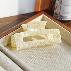 Светло-хаки Заколки для волос с когтями из ацетата целлюлозы (смола), светлый хаки, 38x75 мм