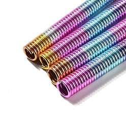 Rainbow Color 4шт алюминиевая проволока каркасная проволока, круглая гибкая спиральная проволока, металлическая нить для изготовления украшений, Радуга цветов, 9 мм, о 287мм / шт