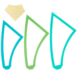 (52) Непрозрачная лаванда Акриловый шаблон для квилтинга, трафареты для пэчворка, для домашних животных бандана, разноцветные, 154.5~193x150~187.5x3 мм, 3 шт / комплект