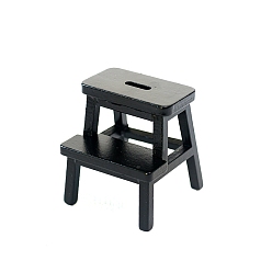 Черный Миниатюрные украшения из дерева, аксессуары для домашнего кукольного домика с микро-ландшафтом, притворяясь опорными украшениями, чёрные, 40x38x45 мм