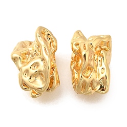 Настоящее золото 18K Латунные бусины, без кадмия, без никеля и без свинца, самородки, реальный 18 k позолоченный, 10x6.5x5.5 мм, отверстие : 1 мм