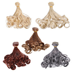 (52) Непрозрачная лаванда 5 шт. 5 стили длинная грушевидная перманентная прическа парик для куклы, для поделок девушки bjd makings аксессуары, разноцветные, 5.91~39.37 дюйм (15~100 см), 1 шт / цвет