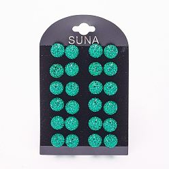 205_Изумруд Подарок для валентина для нее, 925 серьги из стерлингового серебра австрийского хрусталя, мяч серьги, круглые, 205 _emerald, 4 мм