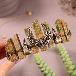 Унакит Натуральные унакитовые резинки для волос, корона для волос, для женщин девушек, 270x180x30 мм