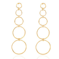 Ring Серьги из сплава, золотые, кольцо, 95x30 мм