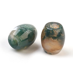 Indian Agate Natural Indian Agate European Beads, Large Hole Beads, Barrel, 15~17x12~13.5mm, Hole: 4.5~5mm