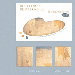 Светло-серый Цвет бумажных стикеров в стиле wildernrss, наклейки с наклейками, для офисного школьного чтения, палитра узор, светло-серый, 50x40 мм, 60 листов / комплект