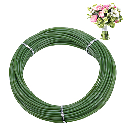 Темно-оливково-зеленый Рулон пластиковой ПВХ-трубки для связывания искусственных стеблей цветов, свадебный букет, корсаж и цветочная композиция своими руками, темно-оливковый зеленый, 4.5 мм, 20 м / рулон
