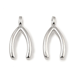 Платина Латунные подвески, долговечный, без свинца и без кадмия, подвеска на поперечных рычагах, платина, 18.5x8.5x2 мм, отверстие : 3x2 мм