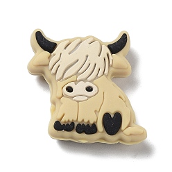 пшеница Фокусные бусины из экологически чистого пищевого силикона яка, цвет пшеницы, 27x24x9 мм, отверстие : 1.8 мм