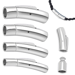 Нержавеющая Сталь Цвет 8 шт. 4 стили 316 хирургическая нержавеющая сталь и 304 штыковые застежки из нержавеющей стали, колонка, цвет нержавеющей стали, 28~30x6~9x6~8 мм, отверстие : 3~6 мм, 2 шт / стиль