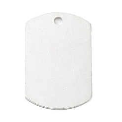 Серебро 925 подвески-заготовки из стерлингового серебра, овальные прямоугольные подвески, серебряные, 30x20x1.2 мм, отверстие : 1.2 мм