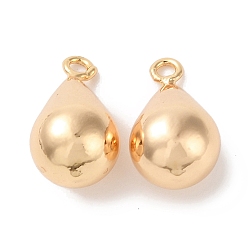 Настоящее золото 18K Латунные подвески, без кадмия, без никеля и без свинца, слеза, реальный 18 k позолоченный, 18x10.5 мм, отверстие : 2 мм