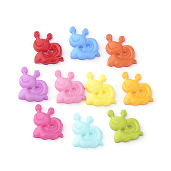 Mixed Color 2-Hole Acrylic Buttons, Snail, Mixed Color, 15.5x12.5x2mm, Hole: 1.5mm