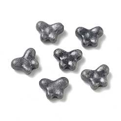 Gris Cuentas de porcelana vintage hechas a mano, fantasía antigua porcelana esmaltada, mariposa, gris, 12x16x7 mm, agujero: 2 mm