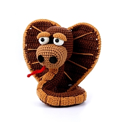 Седло Коричневый Наборы для вязания крючком, включая полиэфирную пряжу, седло коричневый, размер упаковки: 23.5x18.5x8.5см