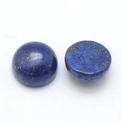 Lapis Lazuli Natural Lapis Lazuli Cabochons, Flat Round, Dyed, 8x3~4mm