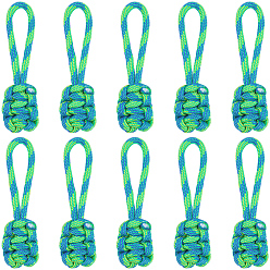 Зеленый 10шт. аксессуары для одежды, ремешок для застежки-молнии из полиэстера, зелёные, 75 мм