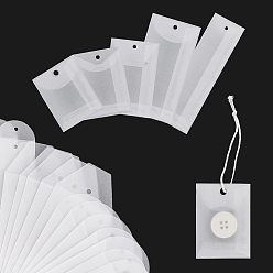 Weiß 100 Stück 5 Stil durchscheinende Gemüse Pergamentbeutel, rechteckige leere papiertüten, weiß, 6.5~11x4.5~5x0.02 cm, 20 Stück / Stil