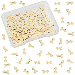 Arrow Латунные кабошоны, золотые, стрелка, 8x4x0.8 мм, 100 шт / коробка