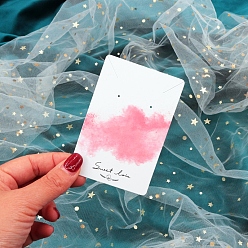 Pink 100карточки для демонстрации ювелирных изделий на бумаге с облачной печатью, для показа ювелирных изделий, прямоугольные, розовые, 9x6 см, о 100 шт / комплект