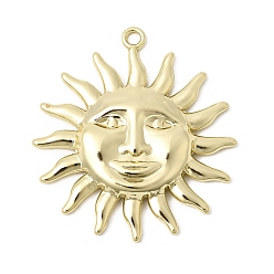 Золотой Подвески из сплава , солнечные чары, золотые, 41x37.5x4 мм, отверстие : 2.2 мм