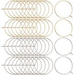 (52) Непрозрачная лаванда 160 шт. 2 цвета 316 хирургическая нержавеющая сталь бокалы подвески кольца, обручание серьги, DIY материал для баскетбола обруча серьги жены, настоящее золото и нержавеющая сталь, 21 датчик, 29x25x0.7 мм, штифты : 0.7 мм, 80 шт / цвет