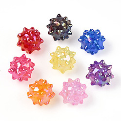 (52) Непрозрачная лаванда Ab-покрытие непрозрачные акриловые бусины, морской еж, разноцветные, 14.5x17.5~18.5x17.5~18.5 мм, отверстие : 2.5 мм