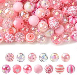 (52) Непрозрачная лаванда 100Прозрачные и непрозрачные акриловые бусины шт., круглые, разноцветные, 15.5~16x14~16 мм, отверстие : 2~3 мм