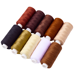 (52) Непрозрачная лаванда 10 шт. 10 цвета полиэфирные швейные нитки, разноцветные, 260x60x27 мм, 1 шт / цвет