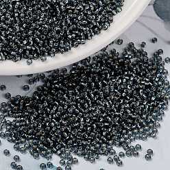 (RR2426) Silverlined Montana MIYUKI Round Rocailles Beads, Japanese Seed Beads, 15/0, (RR2426) Silverlined Montana, 1.5mm, Hole: 0.7mm, about 250000pcs/pound