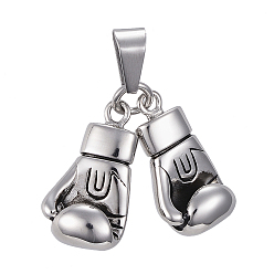 Античное Серебро 304 подвески из нержавеющей стали, перчатки, античное серебро, 24x13.5x9 мм, отверстие : 9x5 мм