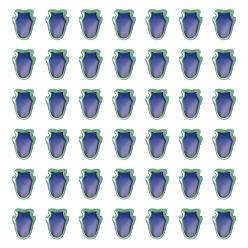 Морско-зеленый 50шт стеклянные бусины, чувствительные к температуре бусины, меняющие цвет, тюльпан, цвета морской волны, 15x11.5x5.5 мм, отверстие : 1.3 мм