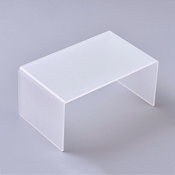 Clear Acrylic Risers Display, U-Shape Jewelry Display Holder, for Jewelry Display Store Fixture Table Decorations, Clear, 16x10x7.9cm