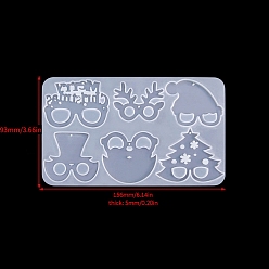 Glasses Подвески на Хэллоуин своими руками, пищевая силиконовая форма, формы для литья смолы, для уф-смолы, изготовление изделий из эпоксидной смолы, очки, 93x156x5 мм