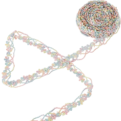 Цветок 5 лента из полиэстера с цветочным узором, цветочная кружевная отделка, для пошива одежды, цветок, 3/4 дюйм (20 мм)