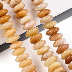 Топаз Нефрит Природный Топаз нефрита бисер нитей, рондель, 11.5~12x5~5.5 мм, отверстие : 0.6~1 мм, около 59~60 шт / нитка, 12.99~13.58'' (33~34.5 см)