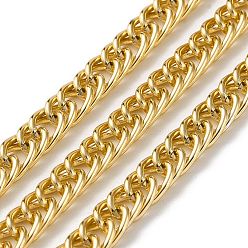 Golden Oxidation Aluminum Curb Chains, Unwelded, with Spool, Golden, 10x6x1mm, about 147.64 Feet(45m)/Roll