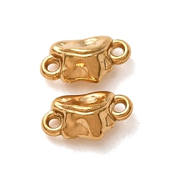 Real 18K Gold Plated 304 Stainless Steel Connector Charms, Cup Links, Ion Plating(IP), Long-Lasting Plated, Real 18K Gold Plated, 9x5x3.5mm, Hole: 1mm