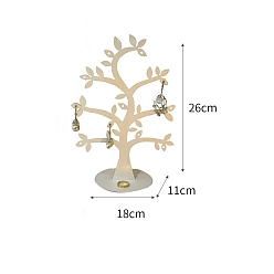 Antique White Wood Display Rack, for Jewerly Display, Tree, Antique White, Finish Product: 11x18x26cm