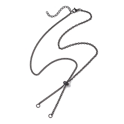 Черный 304 Изготовление цепочек из нержавеющей стали и цепочек-слайдеров, чёрные, 19.96 дюйм (50.7 см)