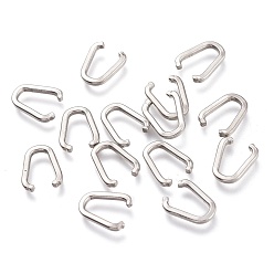 Stainless Steel Color Tarnish Resistant 304 Stainless Steel Open Quick Link Connectors, Stainless Steel Color, 8x7x1mm, Inner Diameter: 6mm