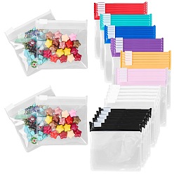 (52) Непрозрачная лаванда 40шт 8 цвета полиэтиленовые пакеты с застежкой-молнией, портативные дорожные самозапечатывающиеся сумки для хранения вещей, квадратный, разноцветные, 7.25x7.25x0.65 см, 5 шт / цвет