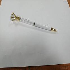 Белый Большая алмазная пустая трубка шариковые ручки с черными чернилами, со стеклянными стразами, для diy блестящая эпоксидная смола шариковая ручка с кристаллами гербариевая ручка для изготовления, белые, 170x20x20 мм