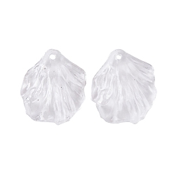 Прозрачный Прозрачные акриловые подвески, лист, прозрачные, 19.5x17.5x5 мм, отверстие : 1.5 мм, Около 1111 шт / 500 г